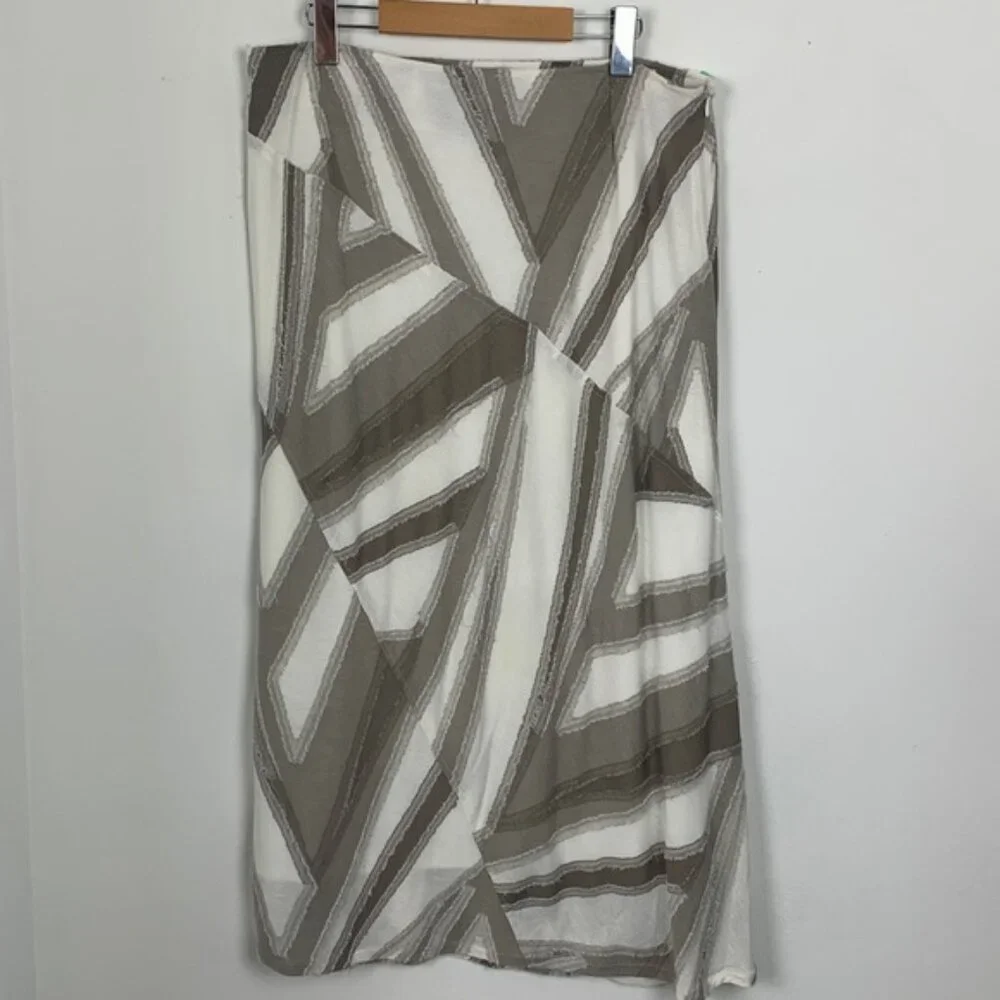 Tribal Patchwork A-Line Midi Skirt - Picture 4 of 9